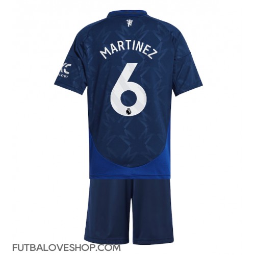 Dres Manchester United Lisandro Martinez #6 Preč pre deti 2024-25 Krátky Rukáv (+ trenírky)